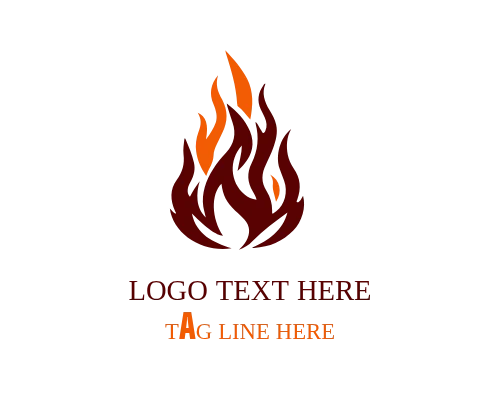Modern Flame Fire Logo Design