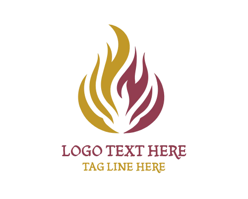 Modern Flame Fire Logo