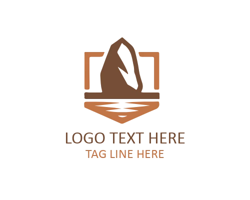 Modern Flat Mineral Stone Logo for Construction and Design Brands