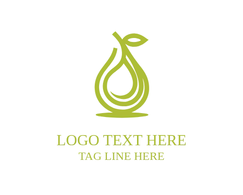  Modern Flat Pear Logo