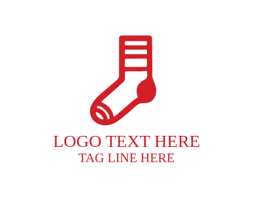 Modern Flat Socks Logo for Fashion and Apparel Brands