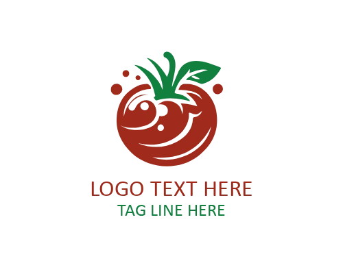 Modern Flat Tomato Logo for Digital and Food Brands