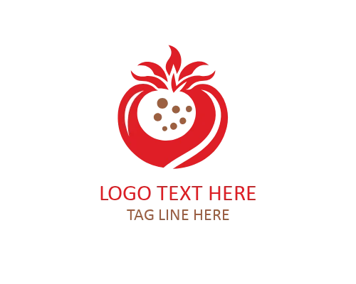 Modern Flat Tomato Logo for Digital and Food Brands
