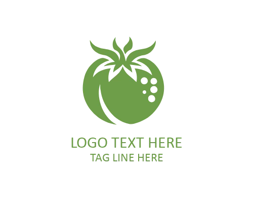Modern Flat Tomato Logo for Digital and Food Brands