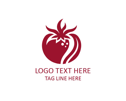 Modern Flat Tomato Logo for Digital and Food Brands