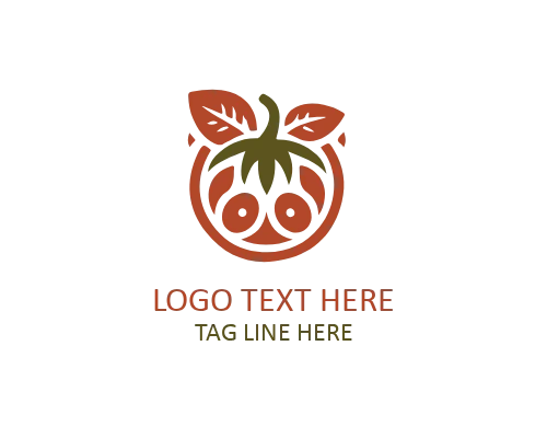  Modern Flat Tomato Logo for Digital and Food Brands