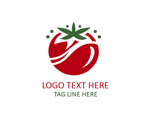 Modern Flat Tomato Logo for Digital and Food Brands