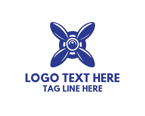 Modern Flight Propeller Airplane Brand Logo