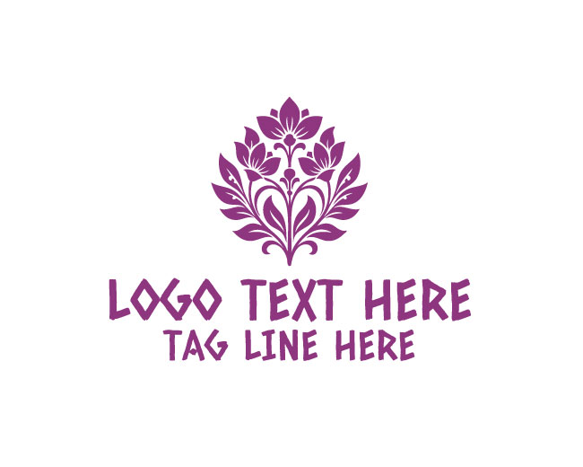 Modern Floral Crown Logo