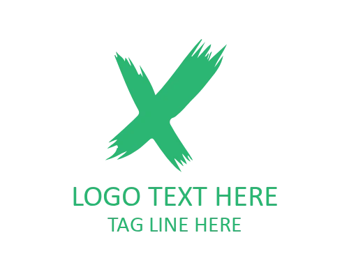 Modern Fluid Brush Letter X Logo