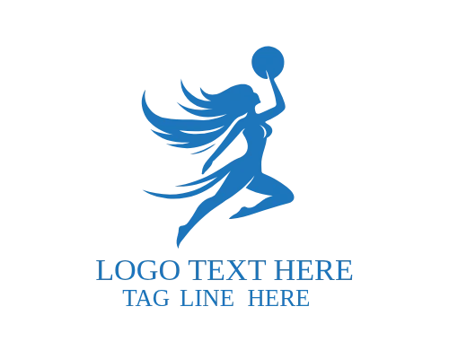 Modern Flying Woman Logo for Contemporary Brands