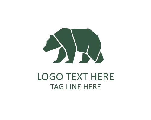 Modern Fold Paper Creature Logo
