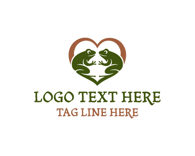 Modern Frog Love Logo