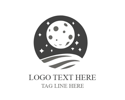 Modern Geometric Moon Logo for Tech Brands