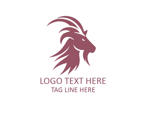Modern Goat Face Logo