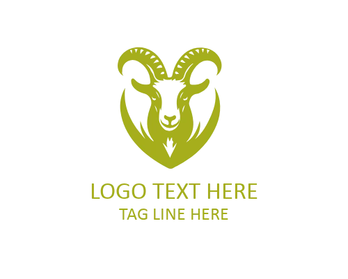 Modern Goat Mountain Logo SVG