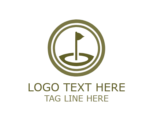 Modern Golf Flag Logo for Course and Sports Branding