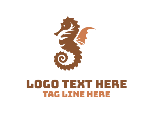 Modern Gradient Sea Horse Logo