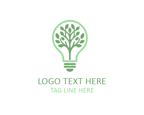 Modern Green Bulb Logo for Eco Innovation and Sustainable Branding