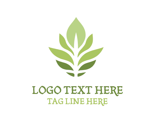 Modern Grid Leaf Logo