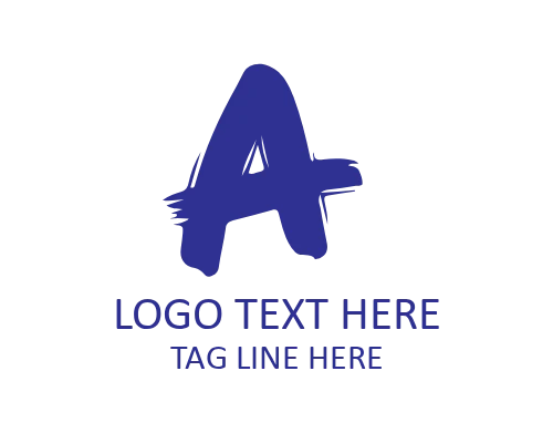 Modern Hand Drawn Brush Letter A Logo for Creative Identity