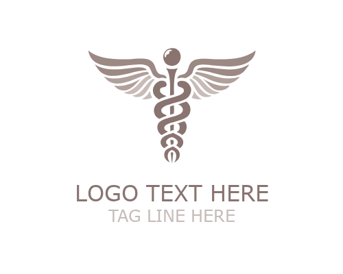 Modern Healthcare Caduceus Badge