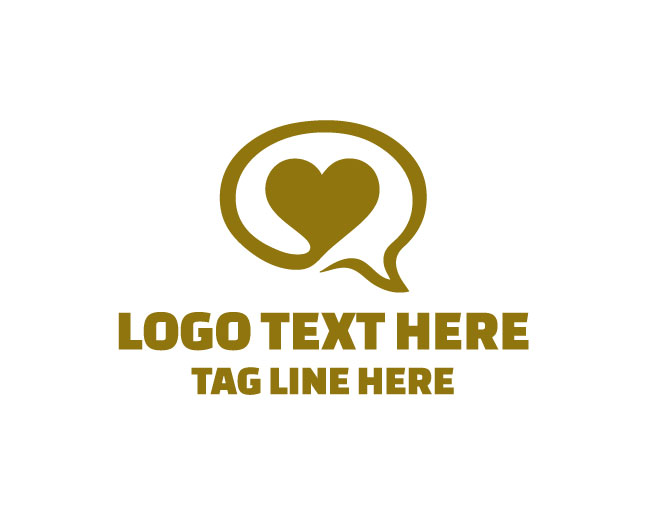 Modern Heart Chat Logo