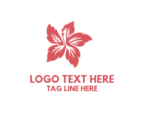 Modern Hibiscus Flower Logo for Floral Branding