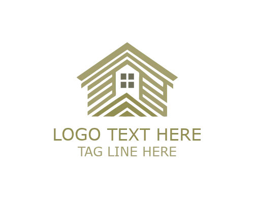 Modern Home Abstract Roofing Logo for Residential Branding