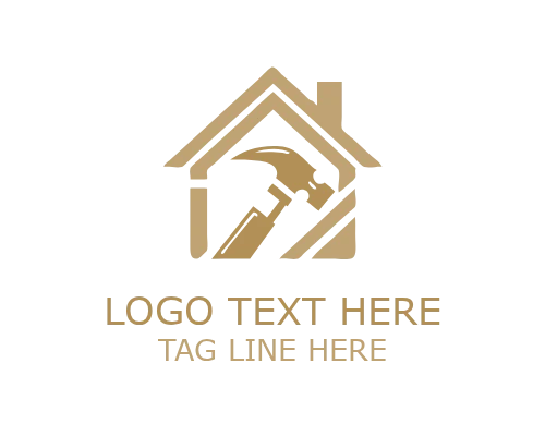 Modern Home Hammer Logo