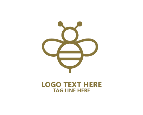 Modern Honey Bee Symbol Logo