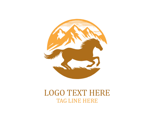 Modern Horse Peak Logo