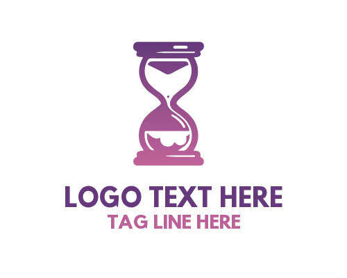Modern Hourglass Icon Logo