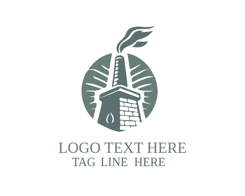 Modern House Chimney Logo for Residential Services and Branding