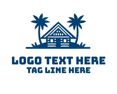 Modern Hut Cabin Logo Design