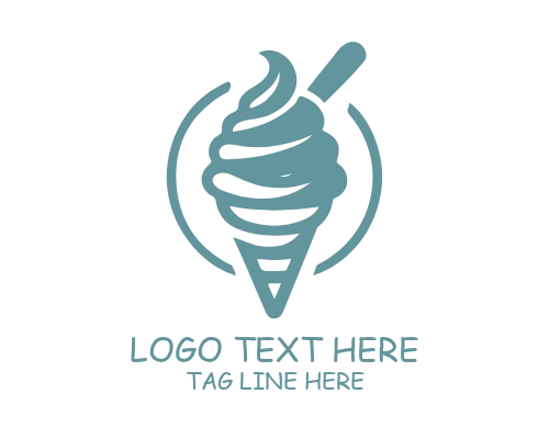 modern ice cream logo