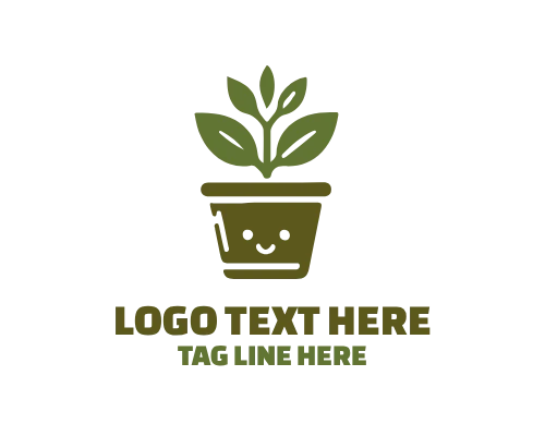 Modern Indoor Plant Pot Logo