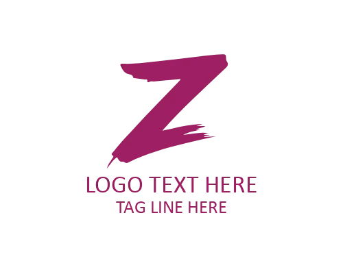 Modern Ink Brush Letter Z Logo for Creative Identity