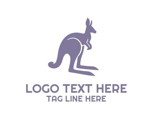 Modern Kangaroo Mascot Logo