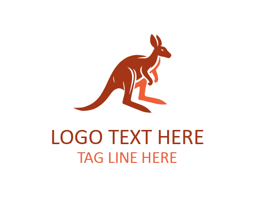 Modern Kangaroo Silhouette Logo