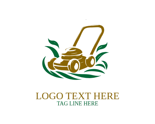 Modern Lawn Mower Logo