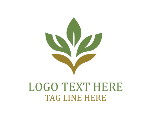 Modern Leaf Growth Logo