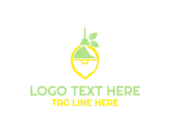 Modern Lemon Lamp Logo