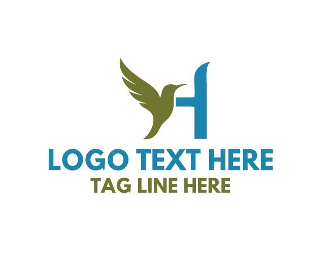 Modern Letter H Bird Logo