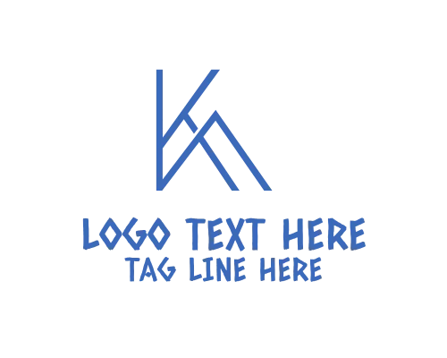 Modern Letter k and A Mark Logo