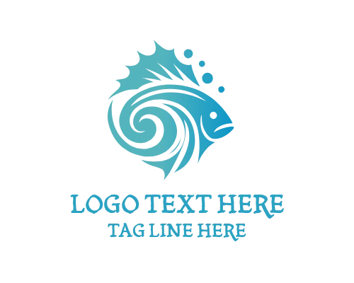 Modern Lifestyle Fish Brand Logo