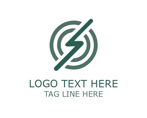 Modern Lightning Emblem Logo for Energy Branding