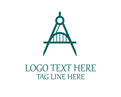 Modern Line Architecture Bridge Logo for Infrastructure Branding