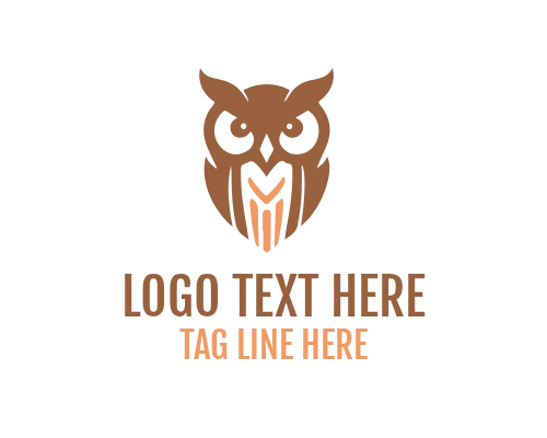 Modern Line Owl Logo