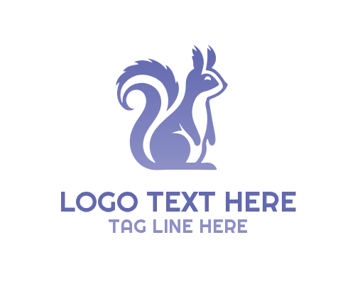 Modern Line Squirrel Logo